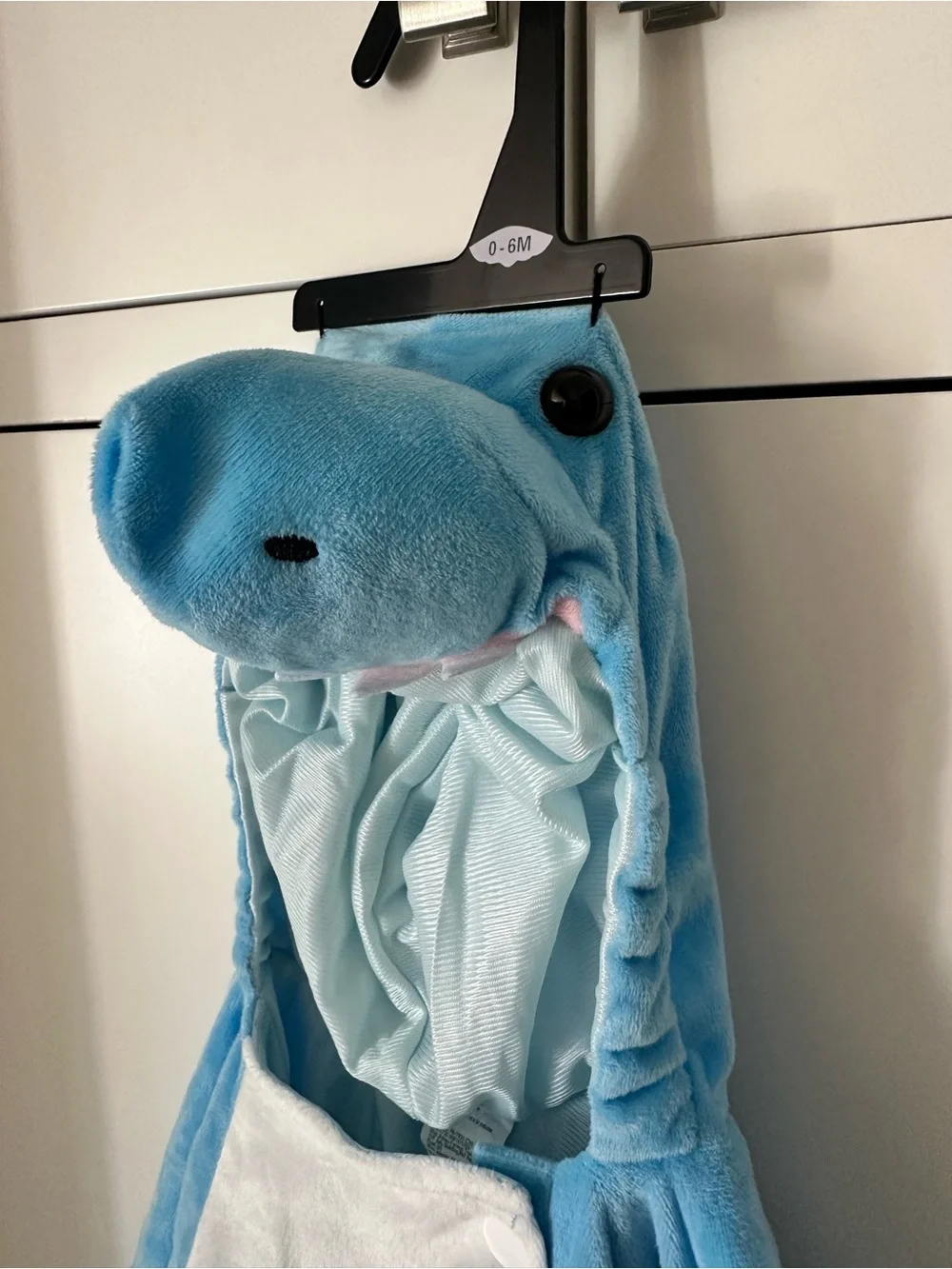 Kids Plush Blue Shark Costume with Hood and Tail